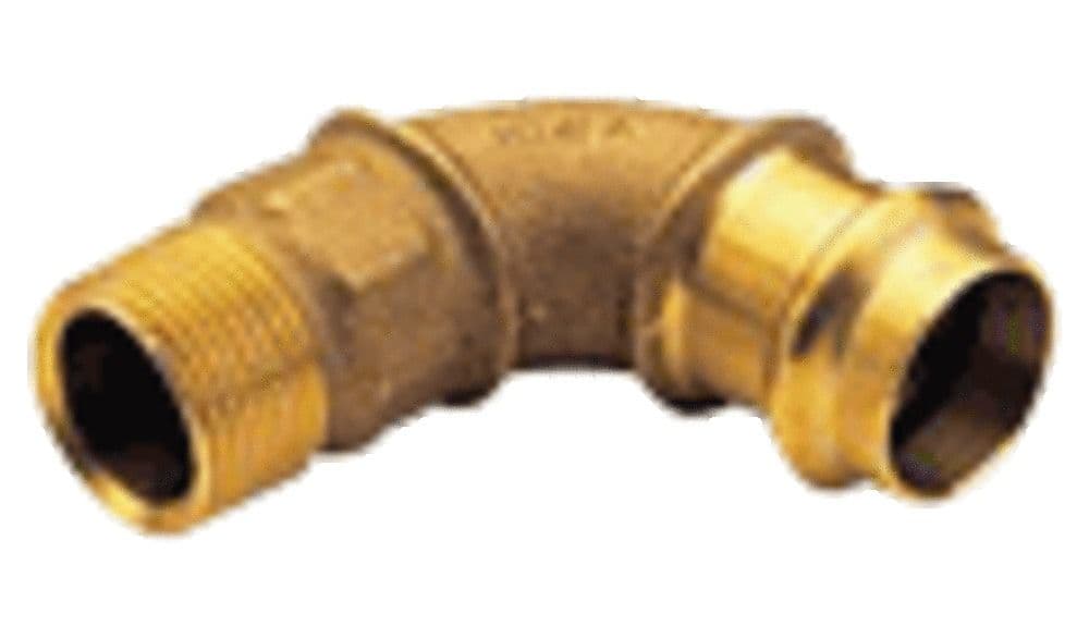Conex Bänninger Profil-B coude sertir 90° bronze 22x3/4"M vue 1