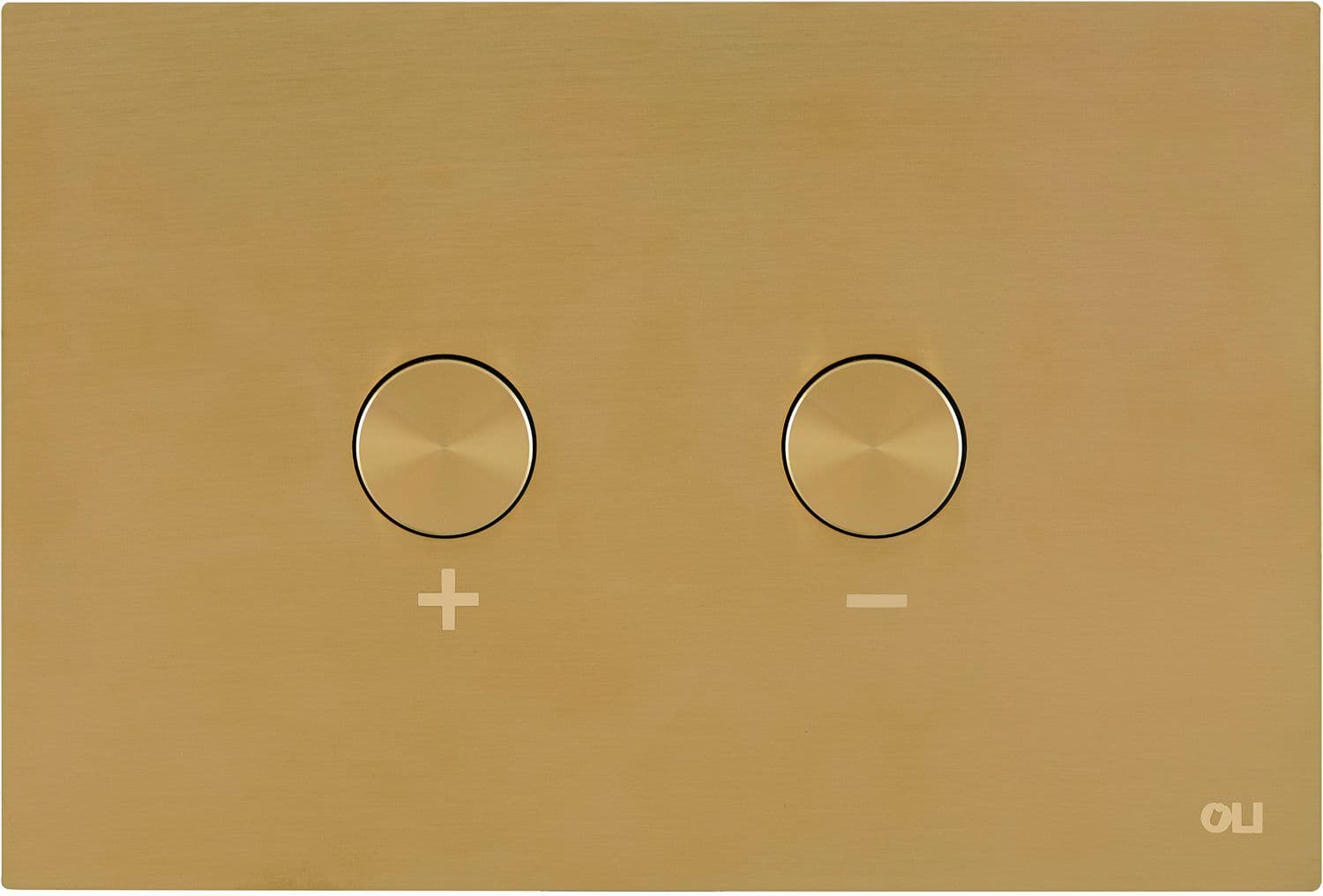 PLAQUE DE COMMANDE 2 TOUCHES BLINK PNEUMATIQUE BRUSHED GOLD vue 1