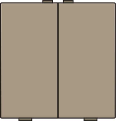 Bouton - poussoir double pour Niko Home control Bronze vue 1