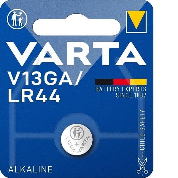 Pile 1.5V électronique LR44 125mAh hauteur 5.4mm diamètre 11.6mm vue 1