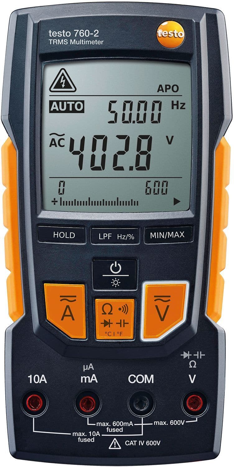 MULTIMETRE AVEC IDENTIFICATION DE PARAMETRE AUTOMATIQUE 760-2 TESTO vue 1