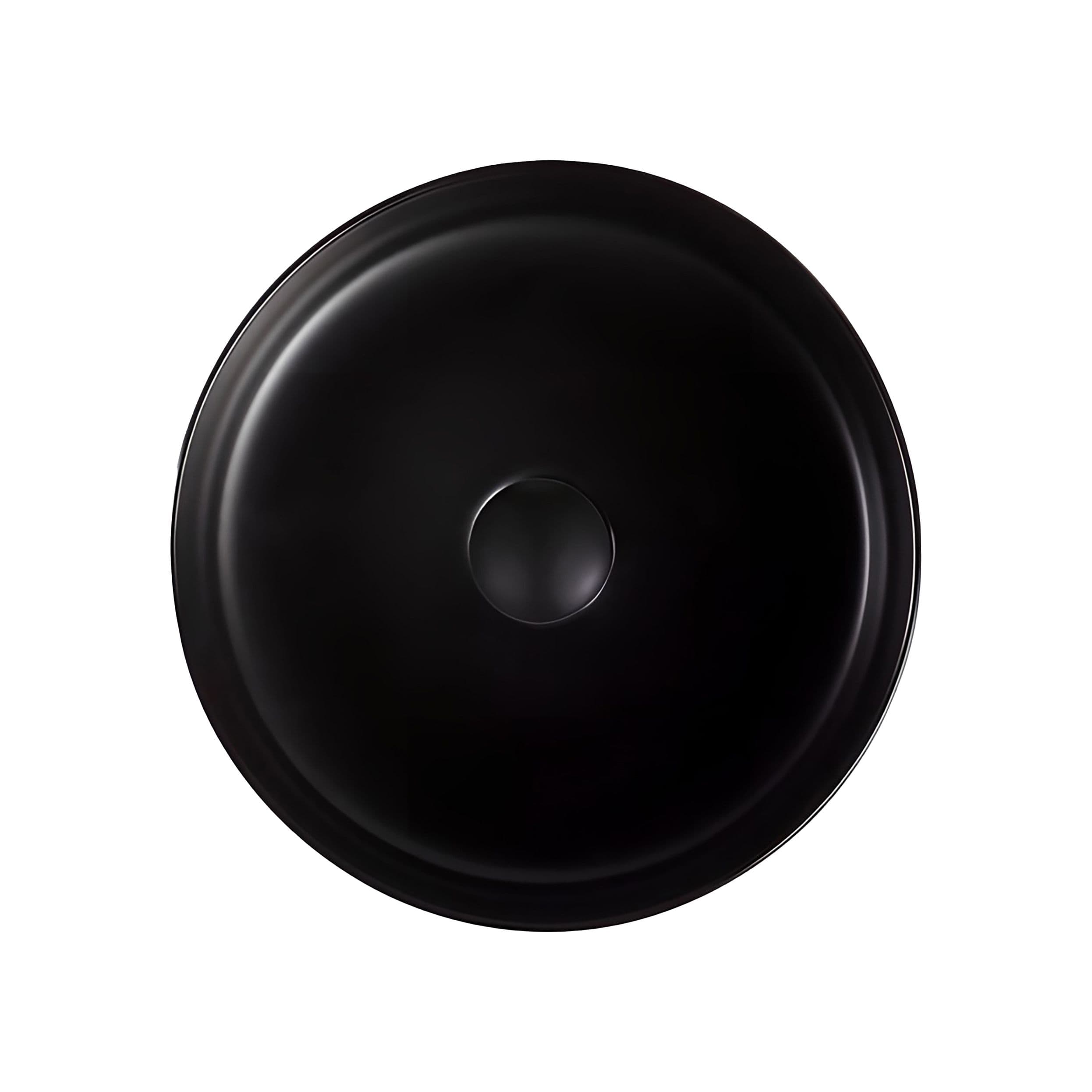 ALONI FIRA LAVABO - À POSER – SANS TROP-PLEIN – SANS TROU DE ROBINET – AVEC BONDE CLIC-CLAC – CÉRAMIQUE – 36X12,5X36 CM – NOIR MAT vue 1