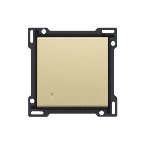 Set de finition avec voyant pour interrupteur ou bouton-poussoir simple, couleur gold coated vue 1