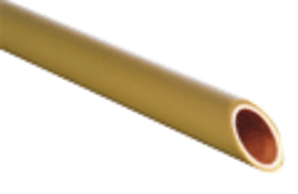 Wicu tube pour gaz cuivre doux enduit jaune pour gaz par rouleau 25 m 16 x 18 vue 1