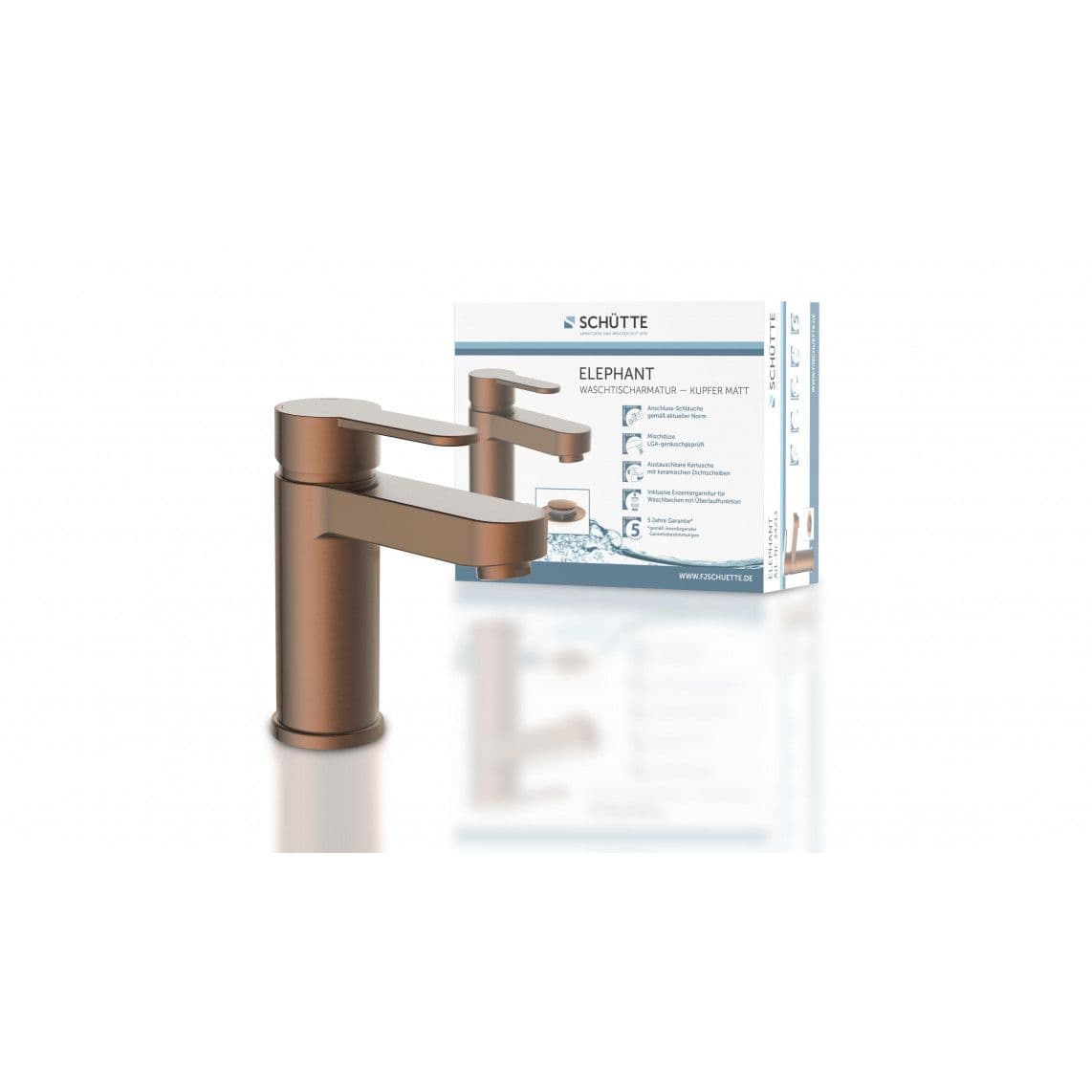 34213 ELEPHANT Mitigeur lavabo, cuivre mat vue 1