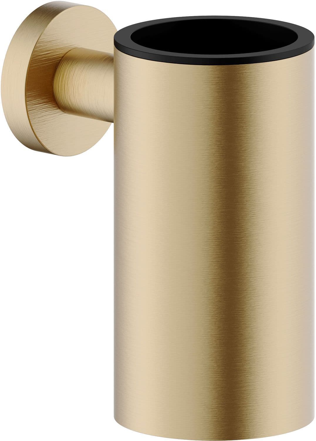 PORTE-VERRE+GOBELET MURAL ZEN NOBILI MIELE BROSSE vue 1