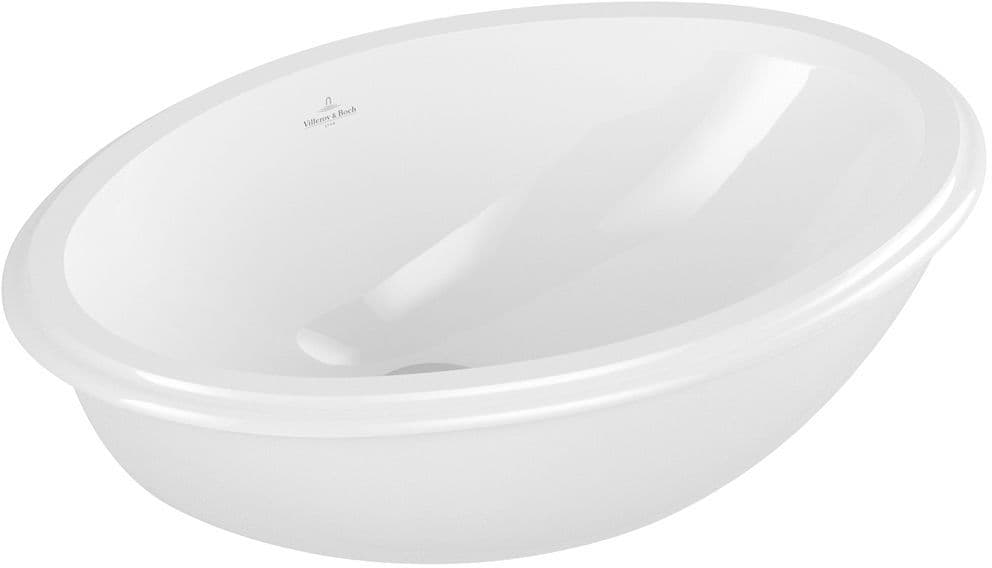 VASQUE A SOUS ENCASTRER EVANA V&B 615X415MM SANS PLAGE ROBINET +TROP-PLEIN BLANC vue 1