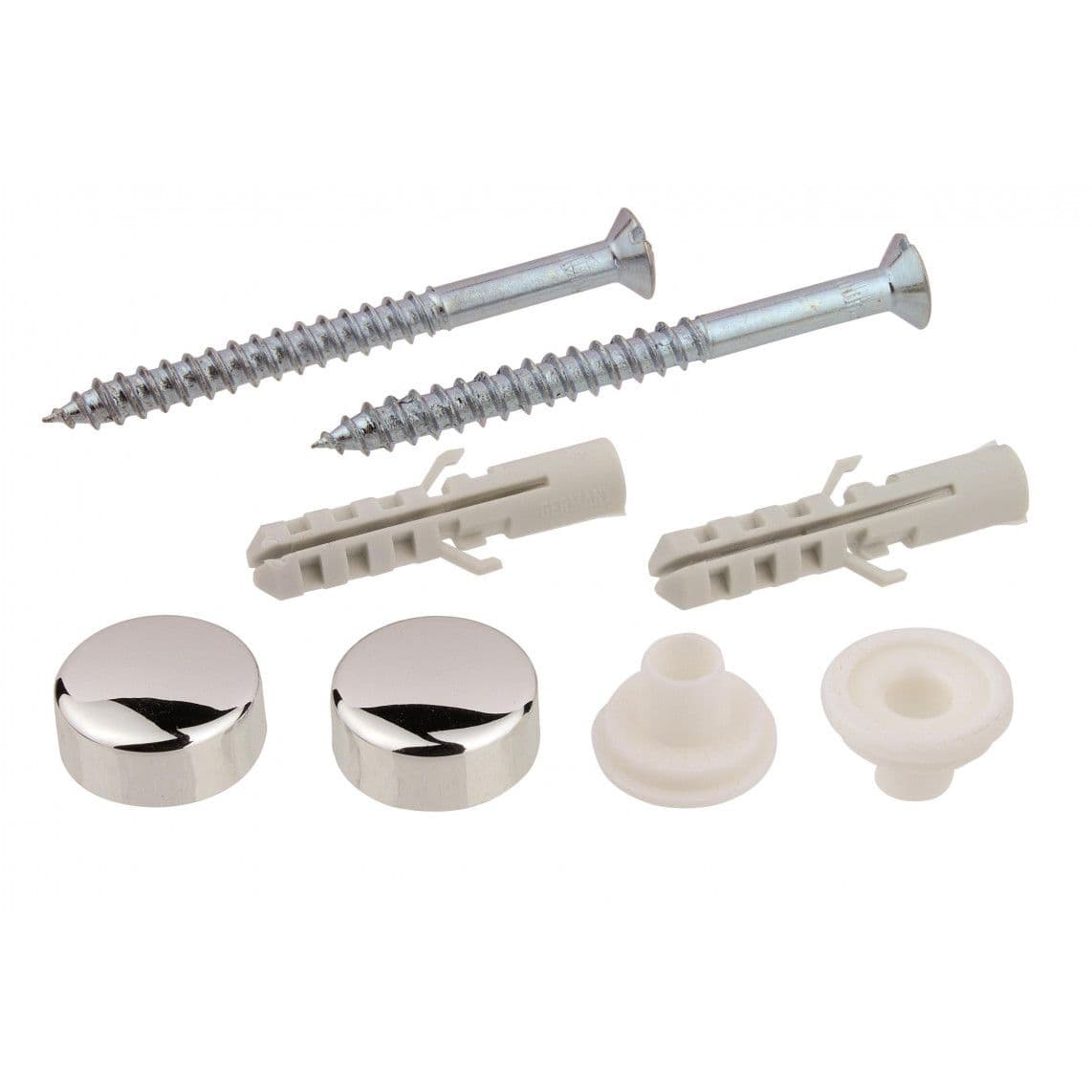 98846010 Kit de fixation pour WC au sol/tablette Tête bombée, chromé, M6 x 70 mm vue 1