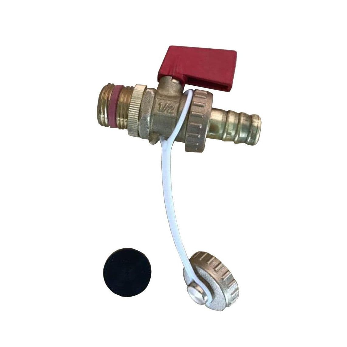 98854219 robinet à sphère en laiton, vierge, 1/2" M x 1/2"T, avec garrouge vue 1