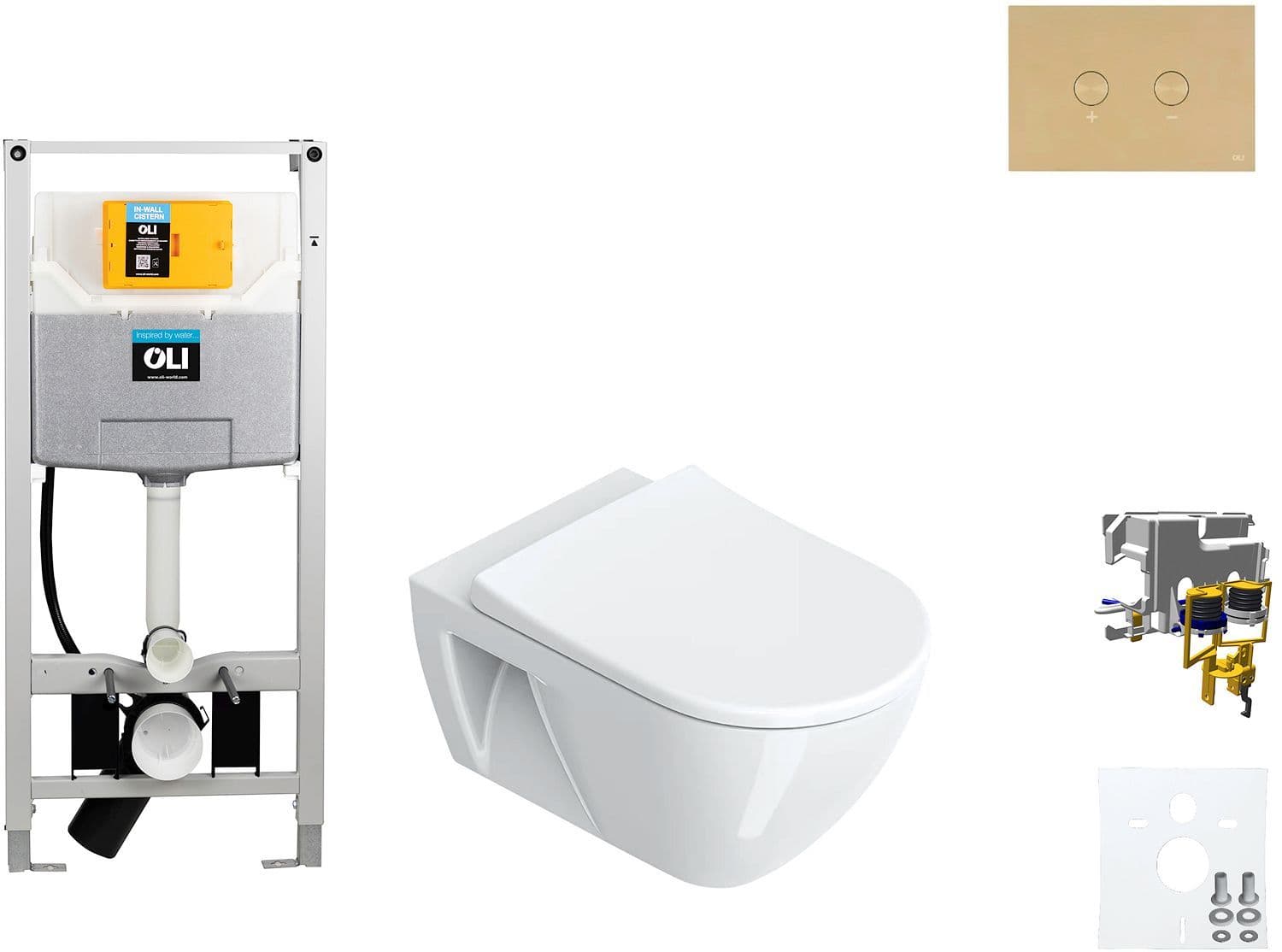 WALLFIX OLI WC SUSPENDU SFERA ECO CATALANO BLINK WHITE GOLD vue 1