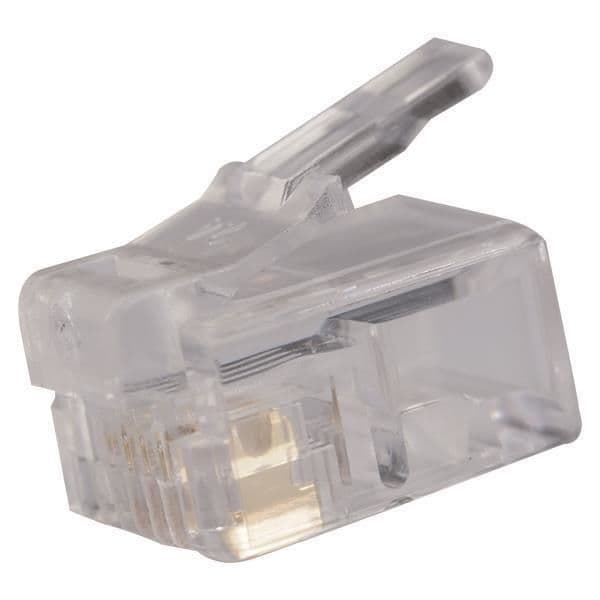 Connecteur modulaire 6 / 4 RJ11 4 contacts vue 1