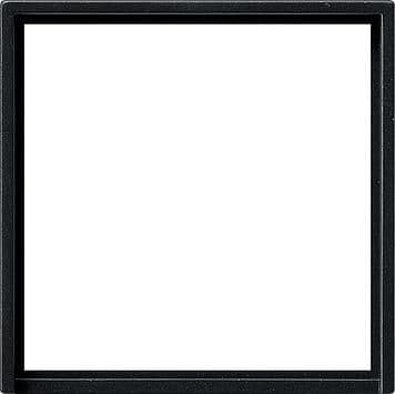 Cadre adaptateur avec découpe carrée pour appareils avec cache (50 x 50mm) Noir mat (laqué) - Ce vue 1