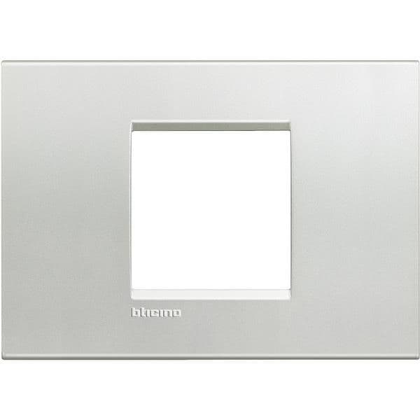 LivingLight - plaque rectangulaire large 2 modules Argent vue 1