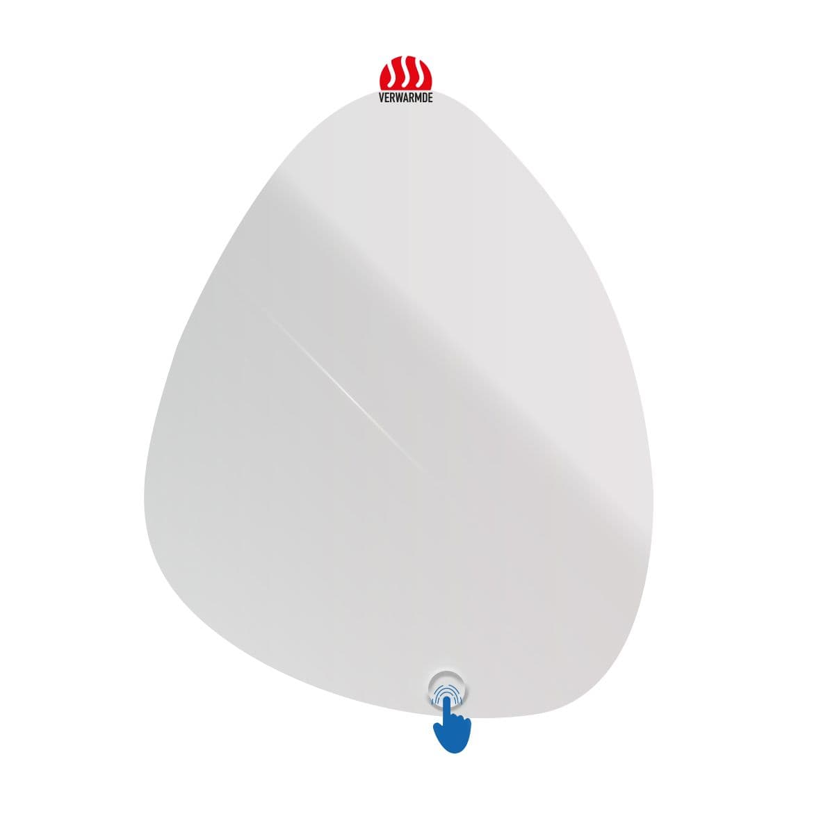 ALONI UOVO MIROIR - AVEC ÉCLAIRAGE LED - OVOÏDE - SANS CADRE - AVEC CHAUFFAGE - TEMPÉRATURE DE COULEUR LED 3500-6500K - 60X100CM vue 1