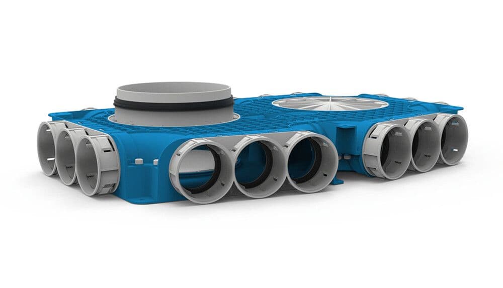 Vent-Axia VTVG 69 180 collecteur principal 18 x D 69 mm et D 180 mm vue 1