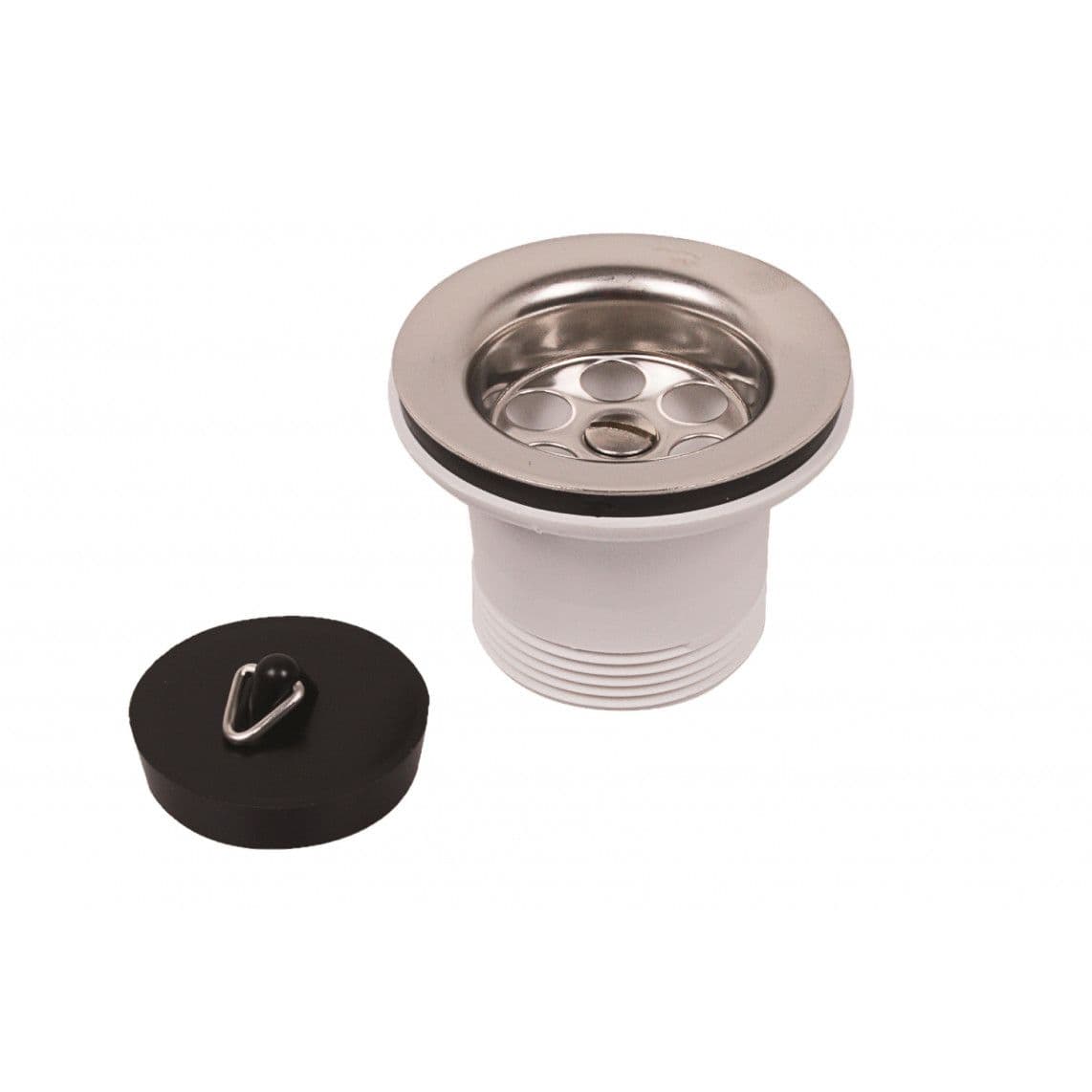 108519 KS VIEGA vanne d'évacuation, 1 1/2" M x 70 mm, avec bonde 45,5 mm vue 1
