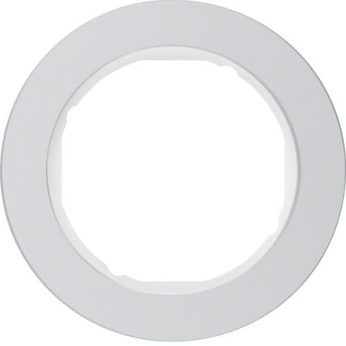 Plaque de recouvrement 1 poste Berker serie R.Classic Alu / Blanc polaire vue 1