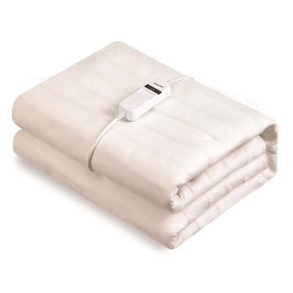 Sous couverture chauffante simple 1,50 x 0,80m avec 3 réglages de chaleur et minuterie lavable 60W vue 1
