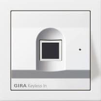 Unité de lecture biométrique Gira Keyless In Blanc brillant - module biométrique en tant que vue 1