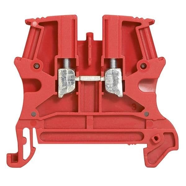 Bloc vis passage 1 jonction 2.5mm² (pas de 5mm), Rouge - Viking 3 vue 1