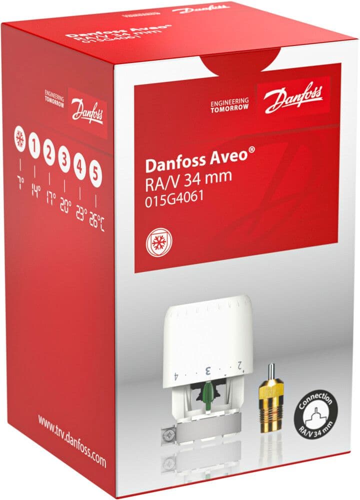 Danfoss AVEO RAV élément thermostatique sonde incorporée vue 1