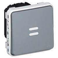 Plexo interrupteur temporisé 10A 250V composable Gris vue 1