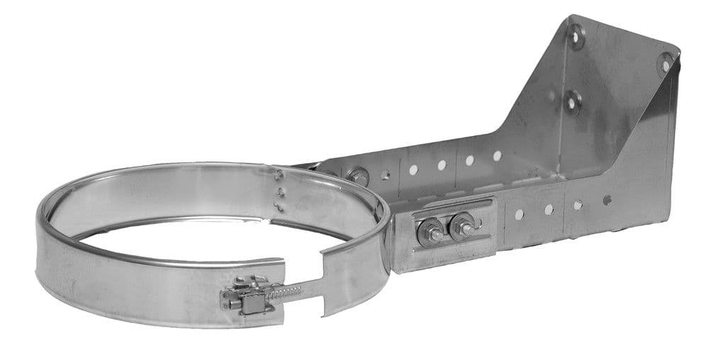 Dinak SW06 836 collier mural plat recoupable court 100-250 D130 inox 304 vue 1