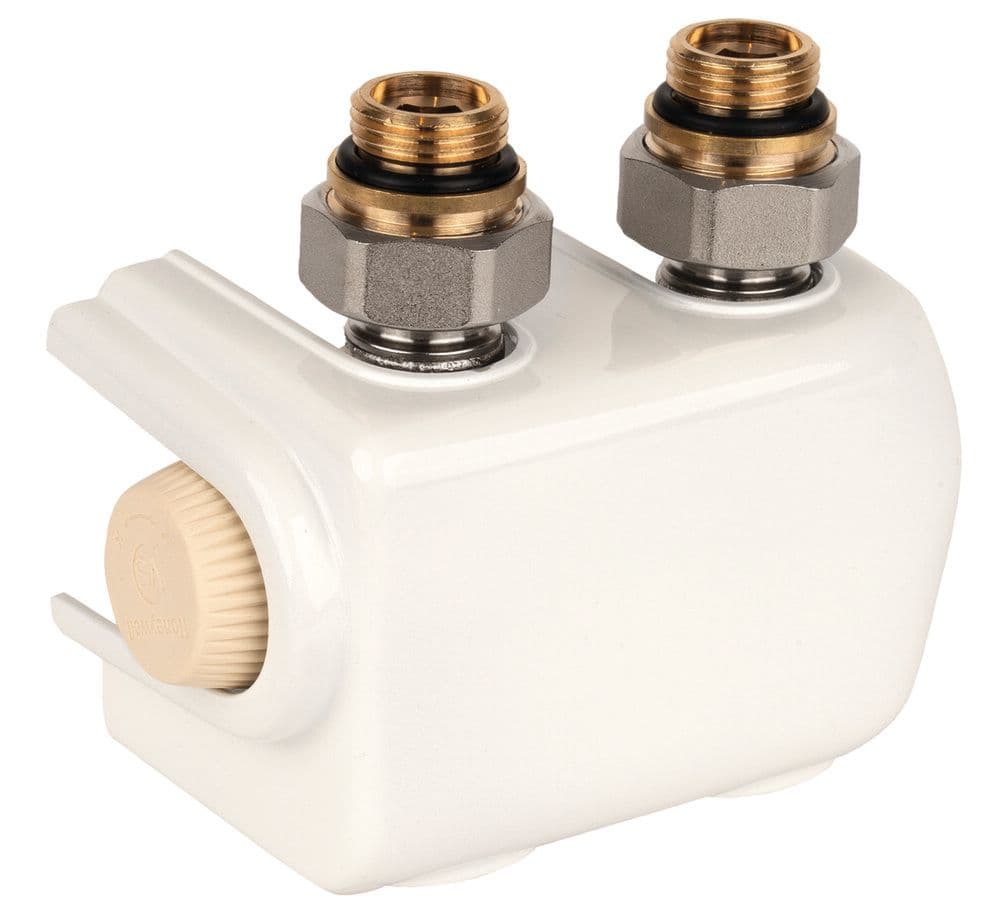 Honeywell Home Therafix bloc H bitube 1/2" + 3/4" blanc vue 1