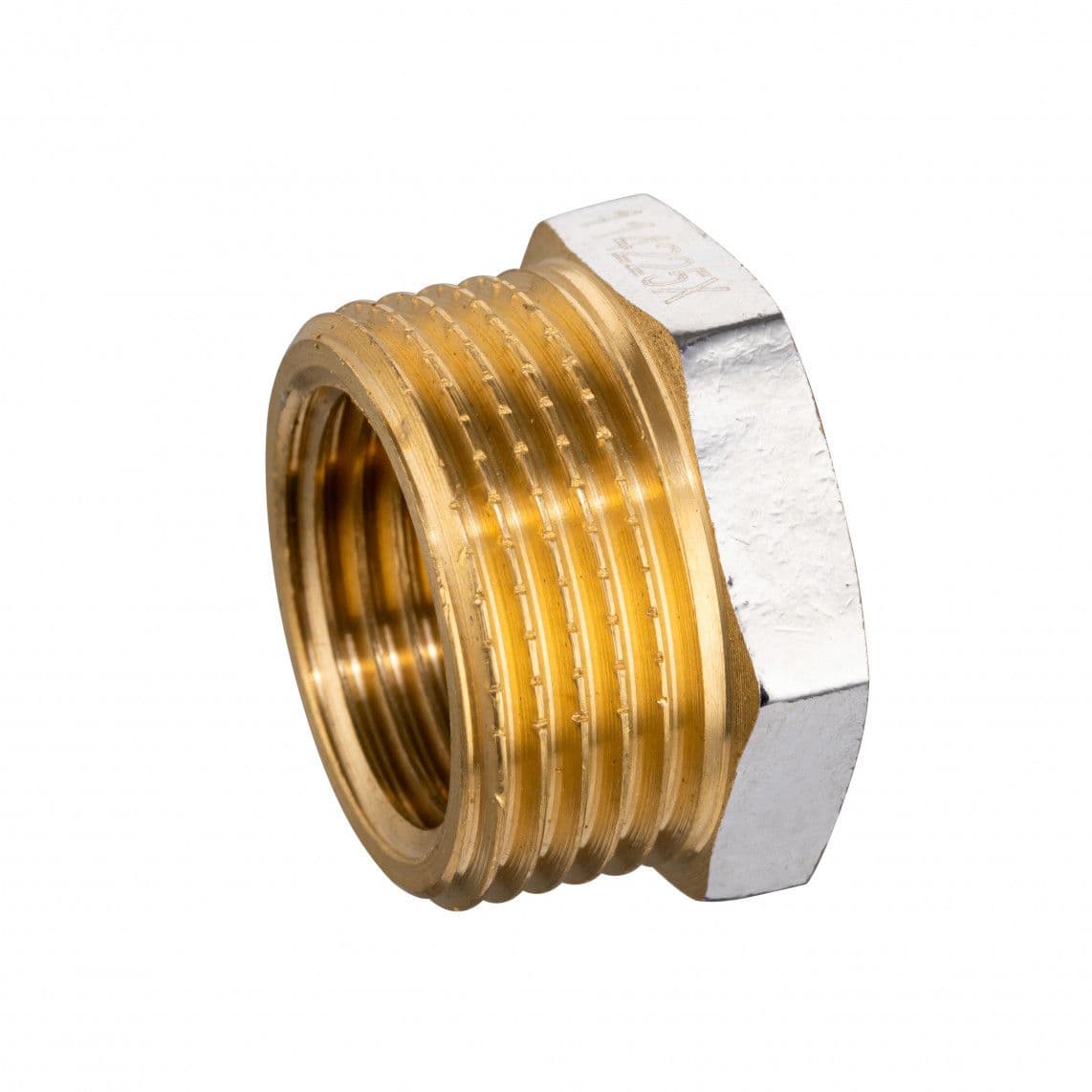 989333155 Raccord réducteur en laiton, chromé, 3/4" M x 3/8" F vue 1