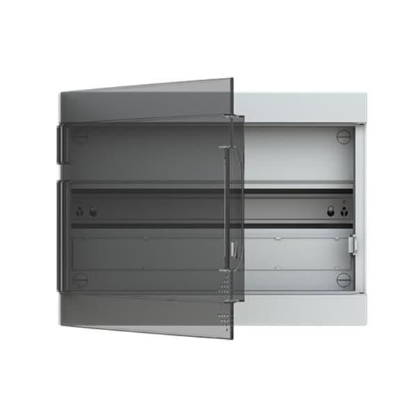 Coffret de distribution Fix-o-Rail 150 1 rangée 18 modules avec porte transparente vue 1