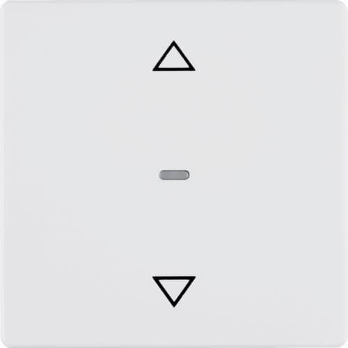 Bouton - poussoir volet Q.1 / Q.3 Blanc polaire velours vue 1