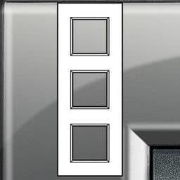 LivingLight - plaque rectangulaire 3 x 2 modules 71mm London fog vue 1