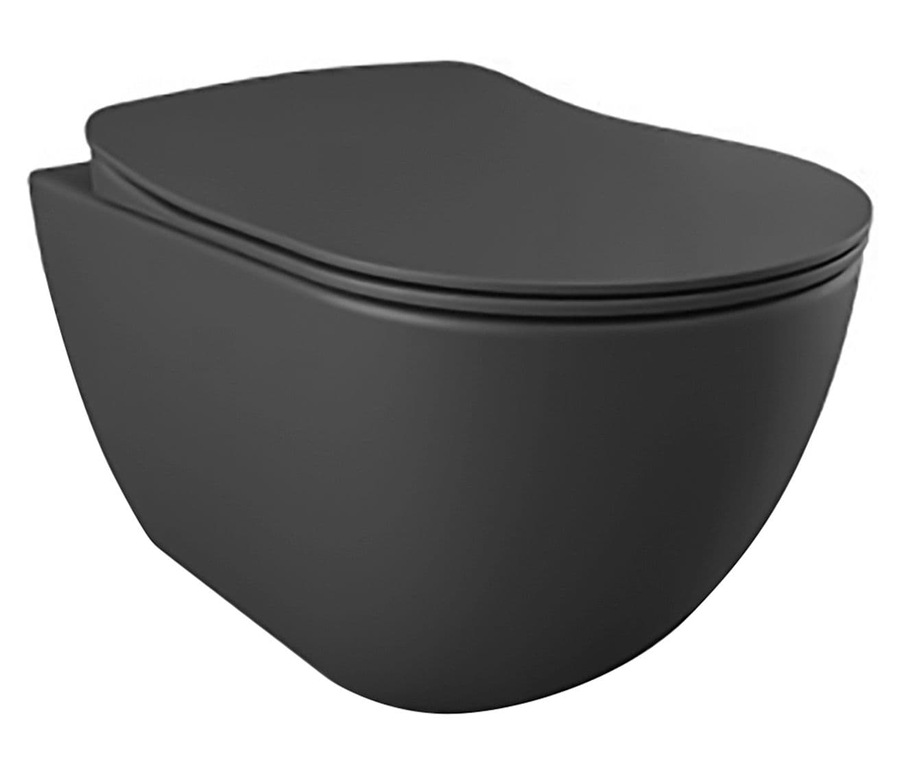 WC SUSPENDU DESIGN GRIS ANTHRACITE MAT, AVEC HYGIÈNE (BIDET) INOX vue 1