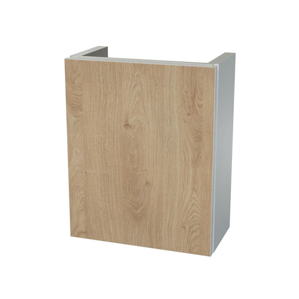 Van Marcke Parvus sous-meuble pour lave-mains 1 porte White/Riverside Oak Hell vue 1