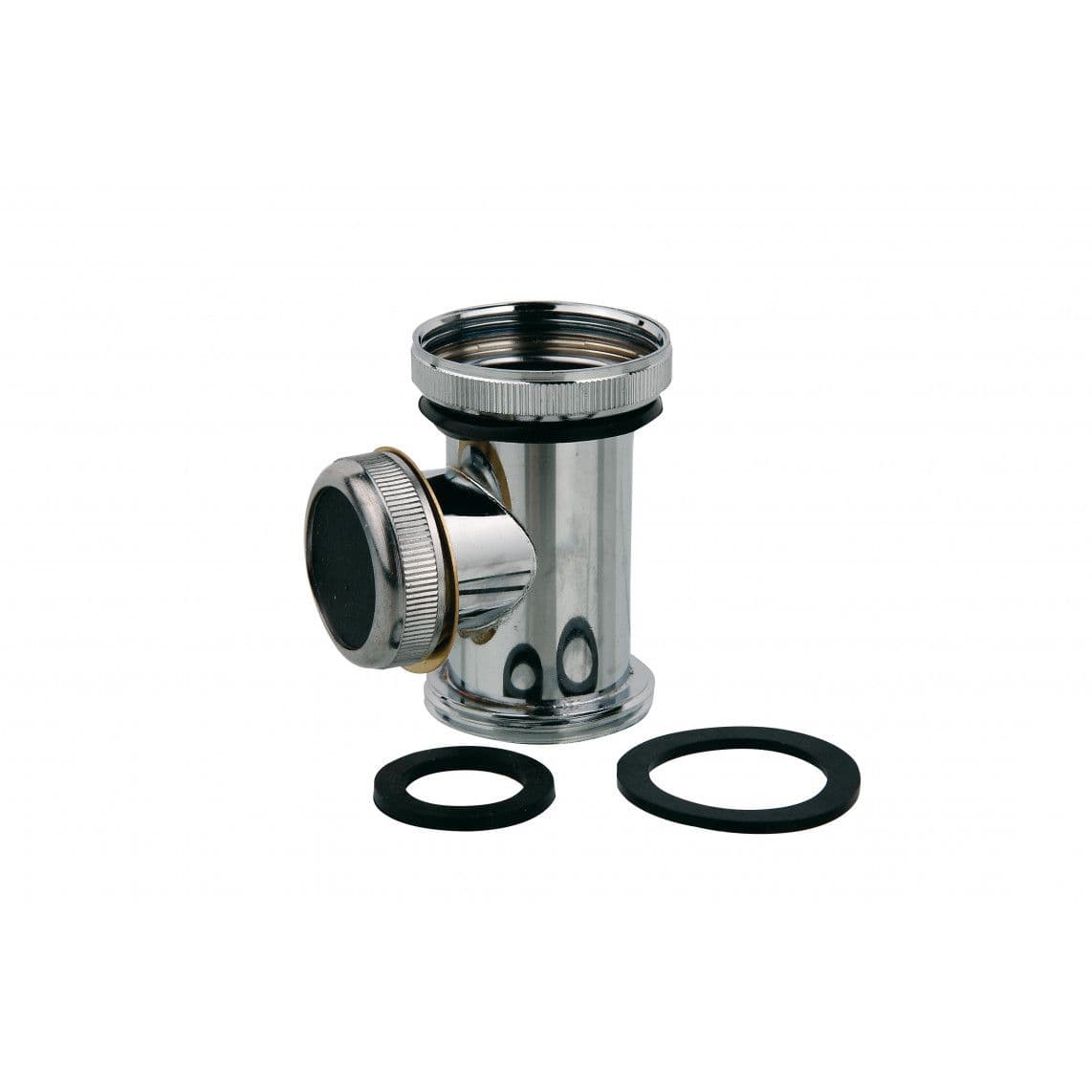 988487418 raccord d'évacuation en T, chromé, 1 1/4", pour siphon vue 1