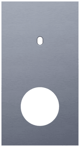 Plaque de recouvrement double, verticale 71 mm d'entraxe, pour une fonction de commutation simple et une fonction de prise de courant, Niko Toggle alu blue grey brushed vue 1