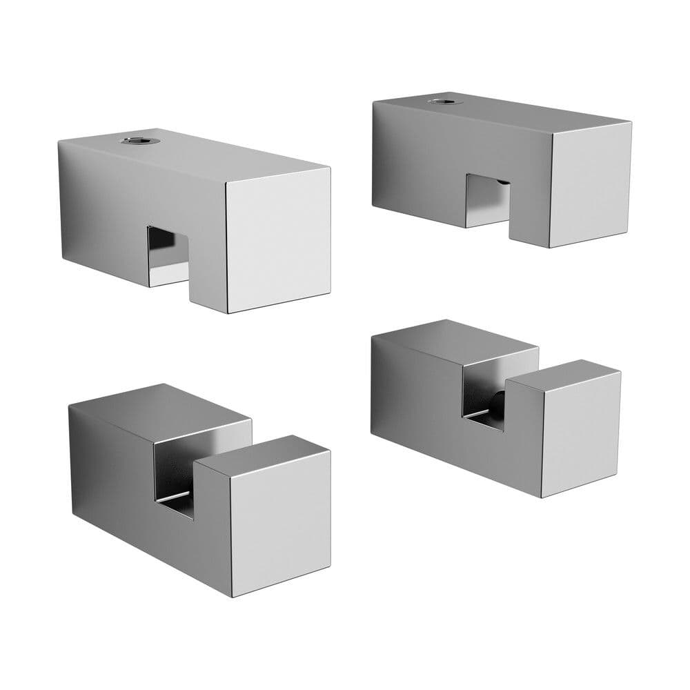 Clou Hold me set 4 pinces rétroviseur carré chrome vue 1