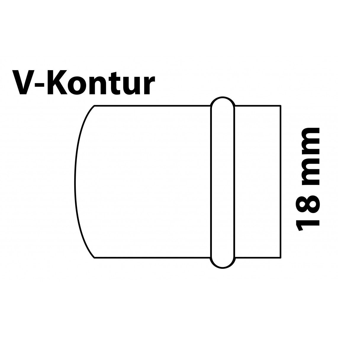 988620254 CU eindkap, blanco, 18 mm, 1 mof, (P5301), vue 2
