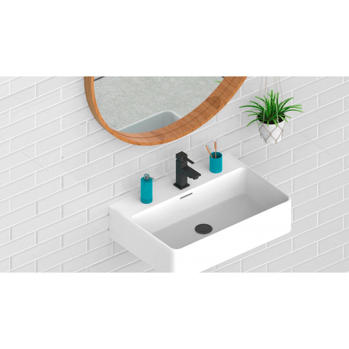 NI075THI-B CALVINO Mitigeur lavabo, noir mat vue 6