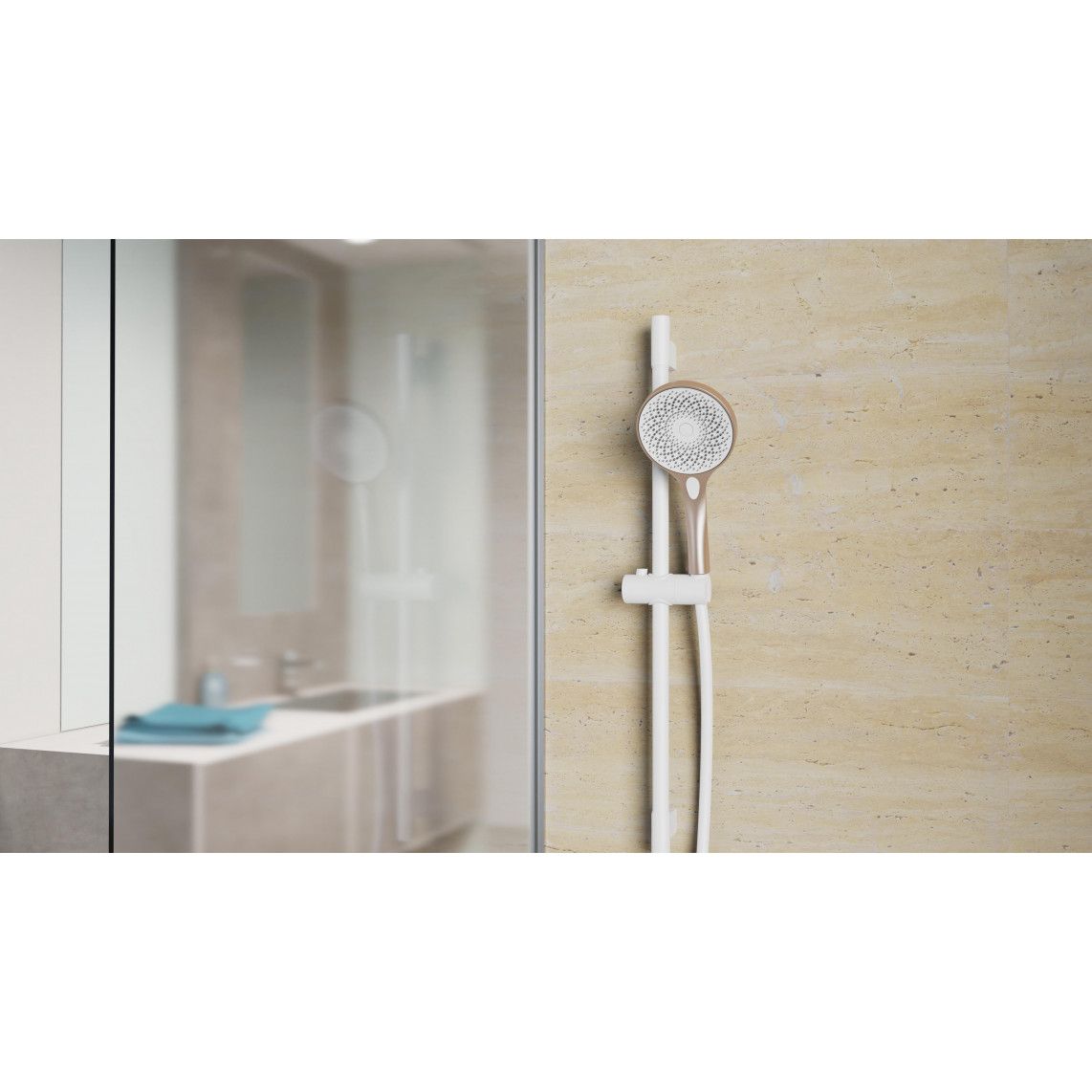 63878 Shower hose 150cm, PVC, white matt vue 6