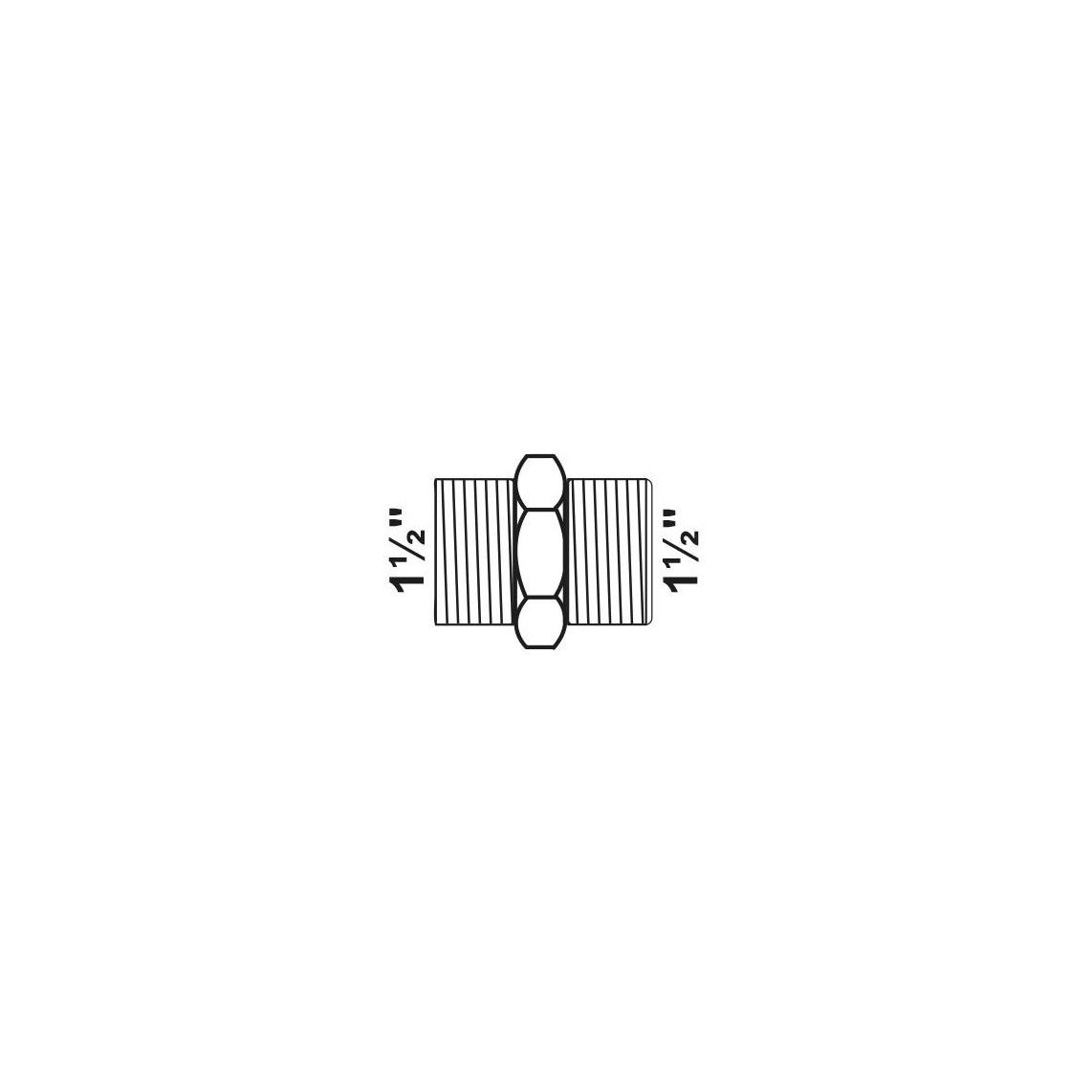 989785055 FM mamelon double, galvanisé, 1 1/2" M, (280) vue 2