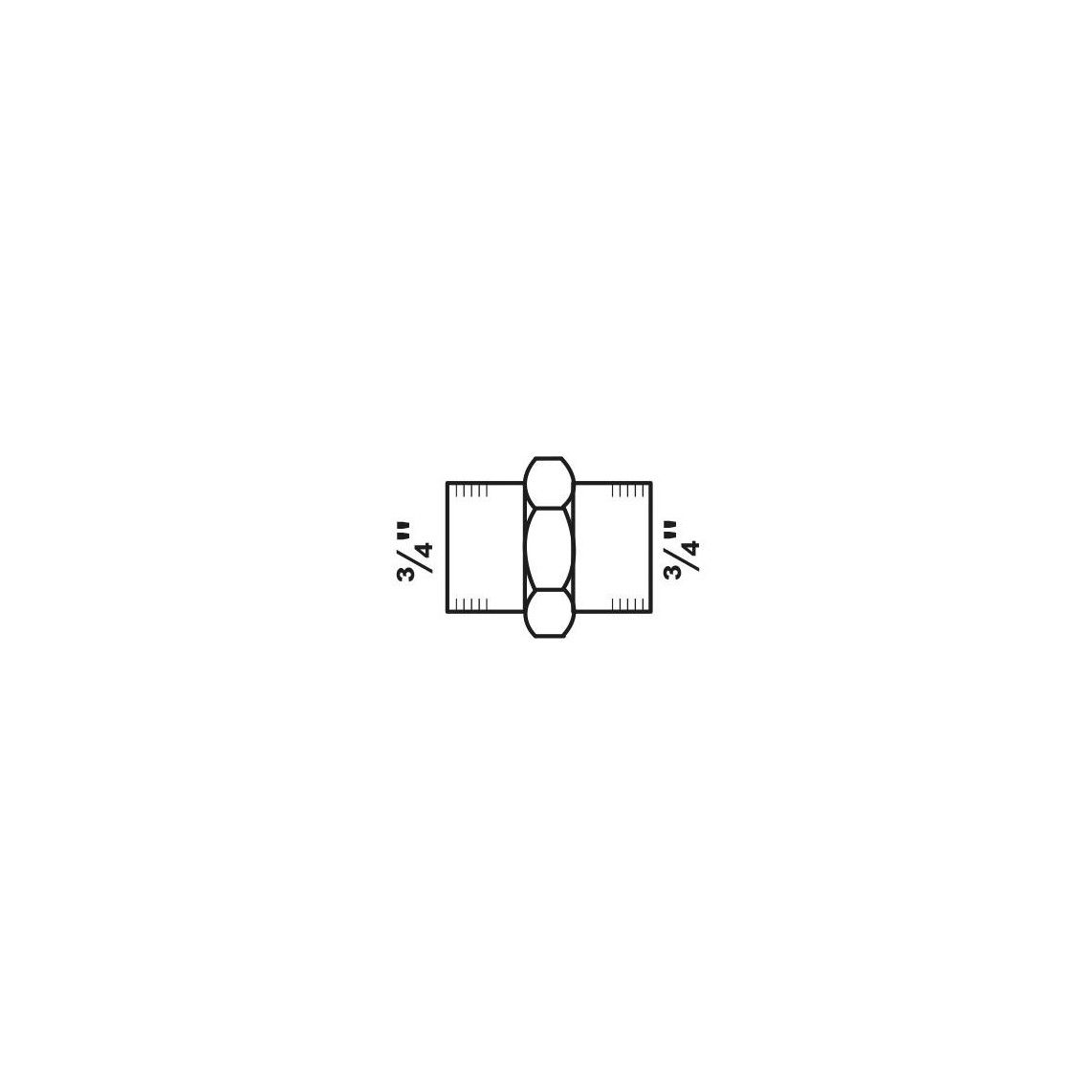 989807055 GI schroefverbinding, gegalvaniseerd, 3/4"BI, conische afdichting, (340) vue 2