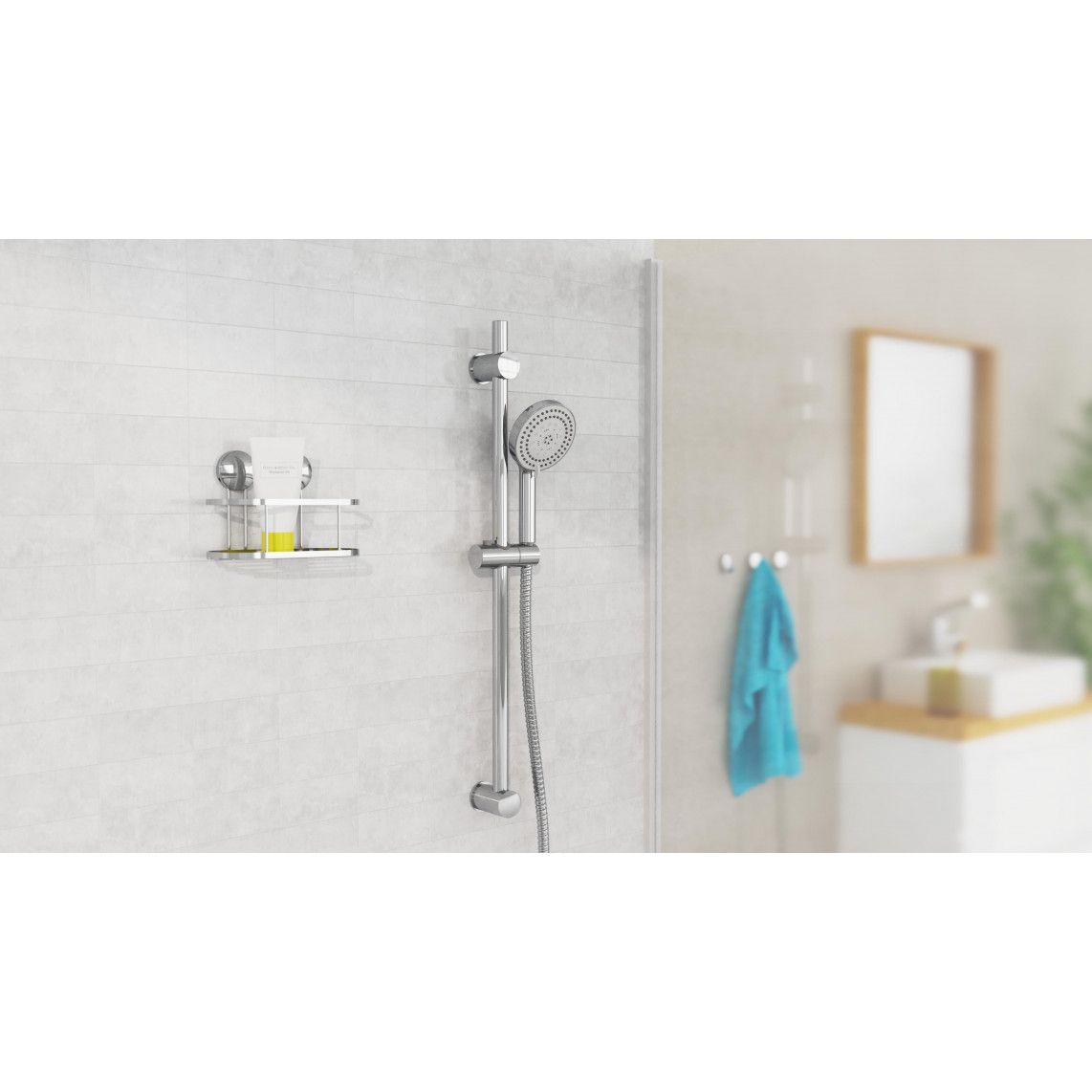 DX5082CSB PARMA Shower rail set, chrome vue 5
