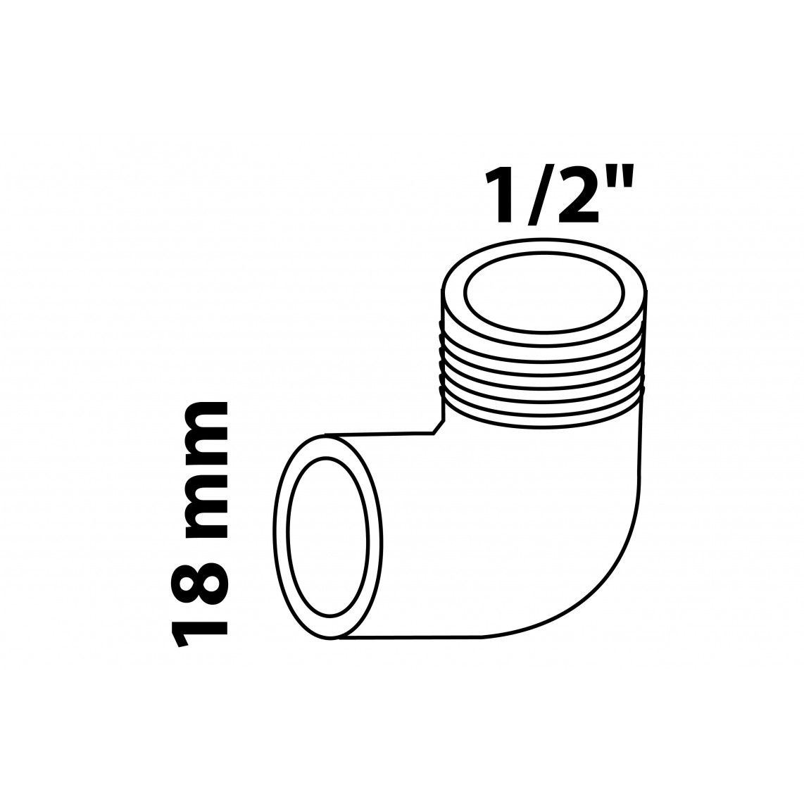 989212055 Transition angle 90°, red brass, 18 mm x 1/2" male, 1 socket vue 2