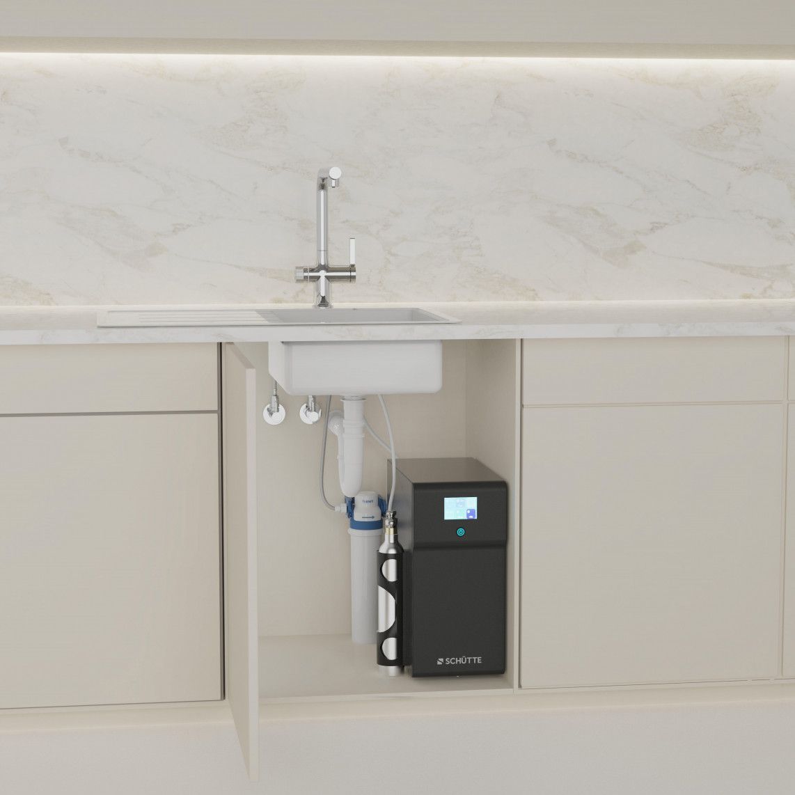 99900 AQUASTAR PREMIUM spoelwater mengkraan plus koel- en filtersysteem, chroom vue 6