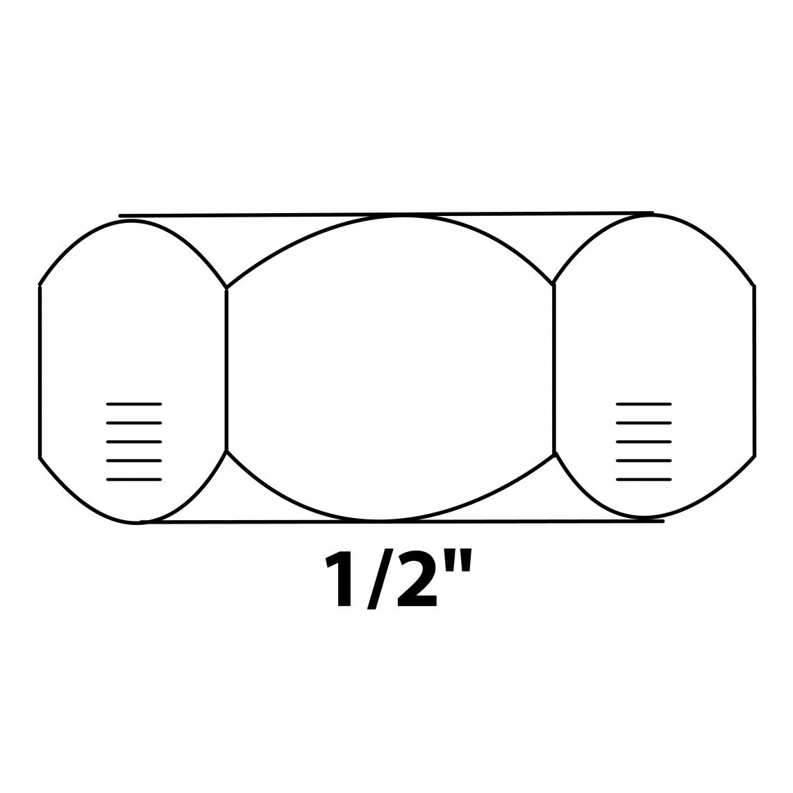 989432155 MS eindkap, chroom, 1/2"BI vue 2