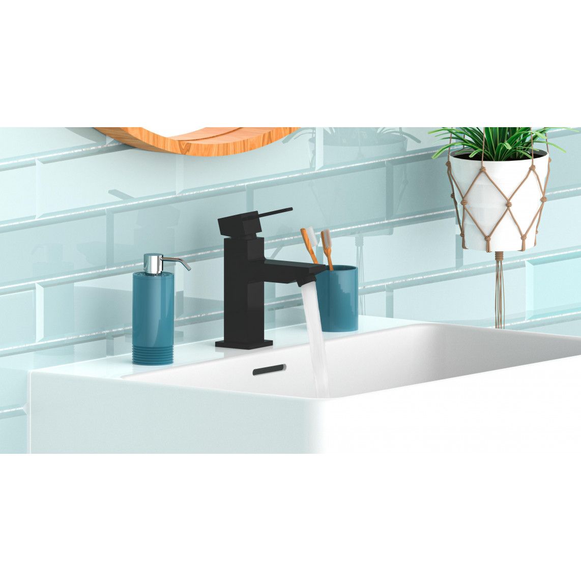 NI075THI-B CALVINO Mitigeur lavabo, noir mat vue 7