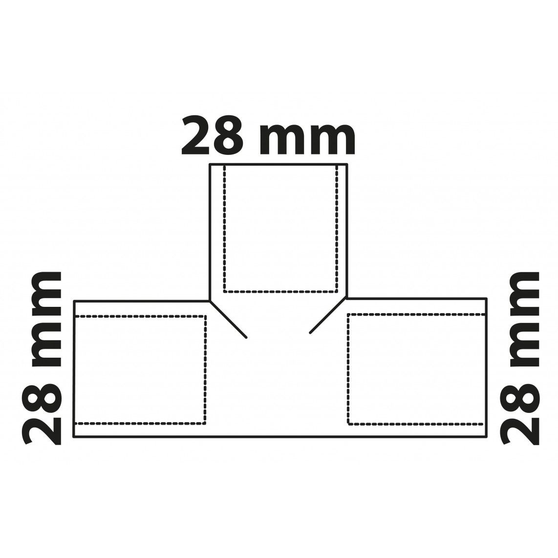 989046055 CU pièce en T, vierge, 28 mm, 3 manchons, (5130) vue 3