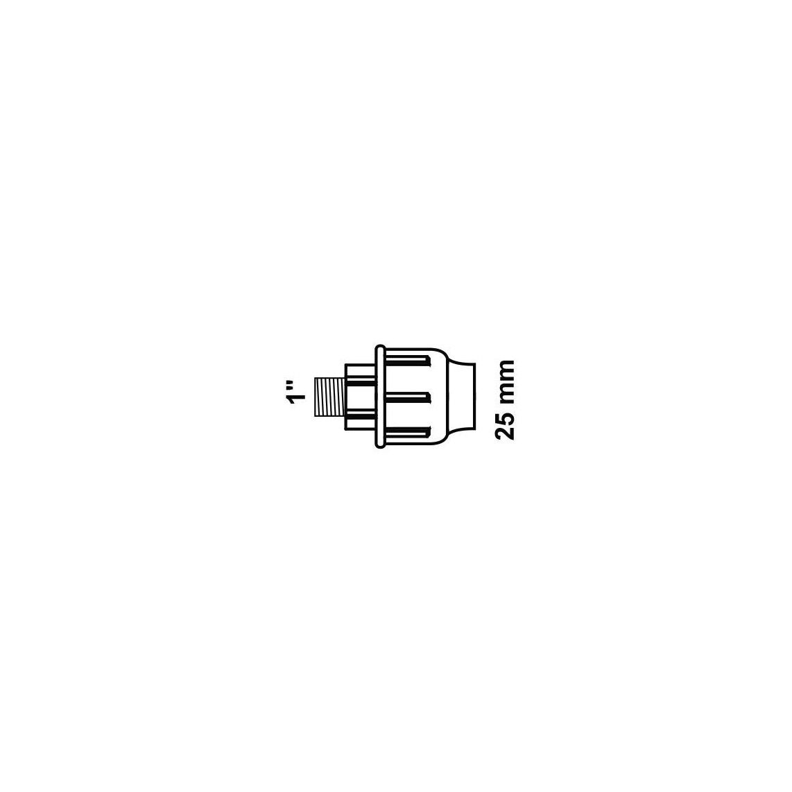 984842517 PP pièce intermédiaire, 25 mm x 1" M, raccord à serrer pour PEHD/socarex vue 2