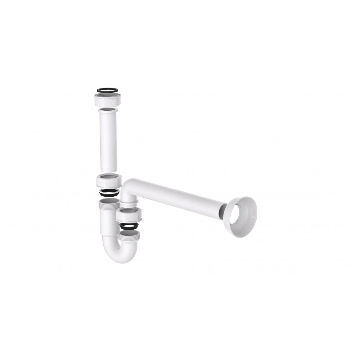 98801048 KS siphon tubulaire, blanc, 1 1/4" x 32 mm vue 3